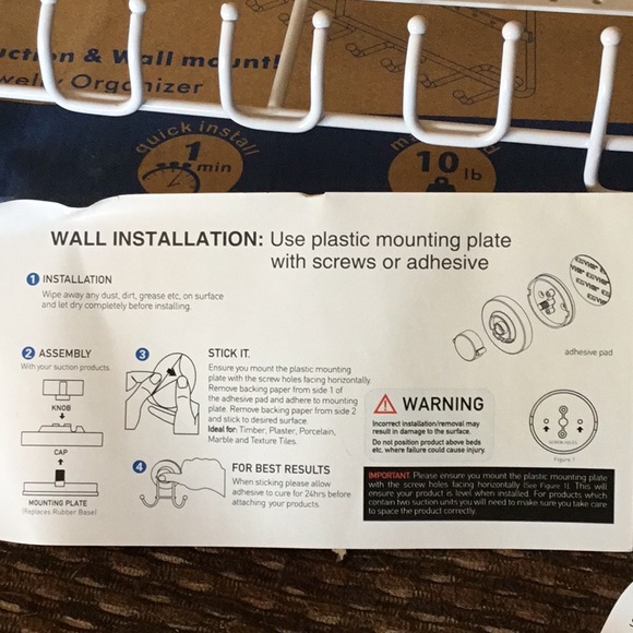 JEWELRY ORGANIZER- suction & wall mount NEW 🎁 - Picture 4 of 5